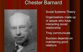 Chester Barnard and social systems theory