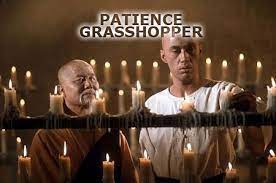 Where does that phrase come 'patience young grasshopper' ?