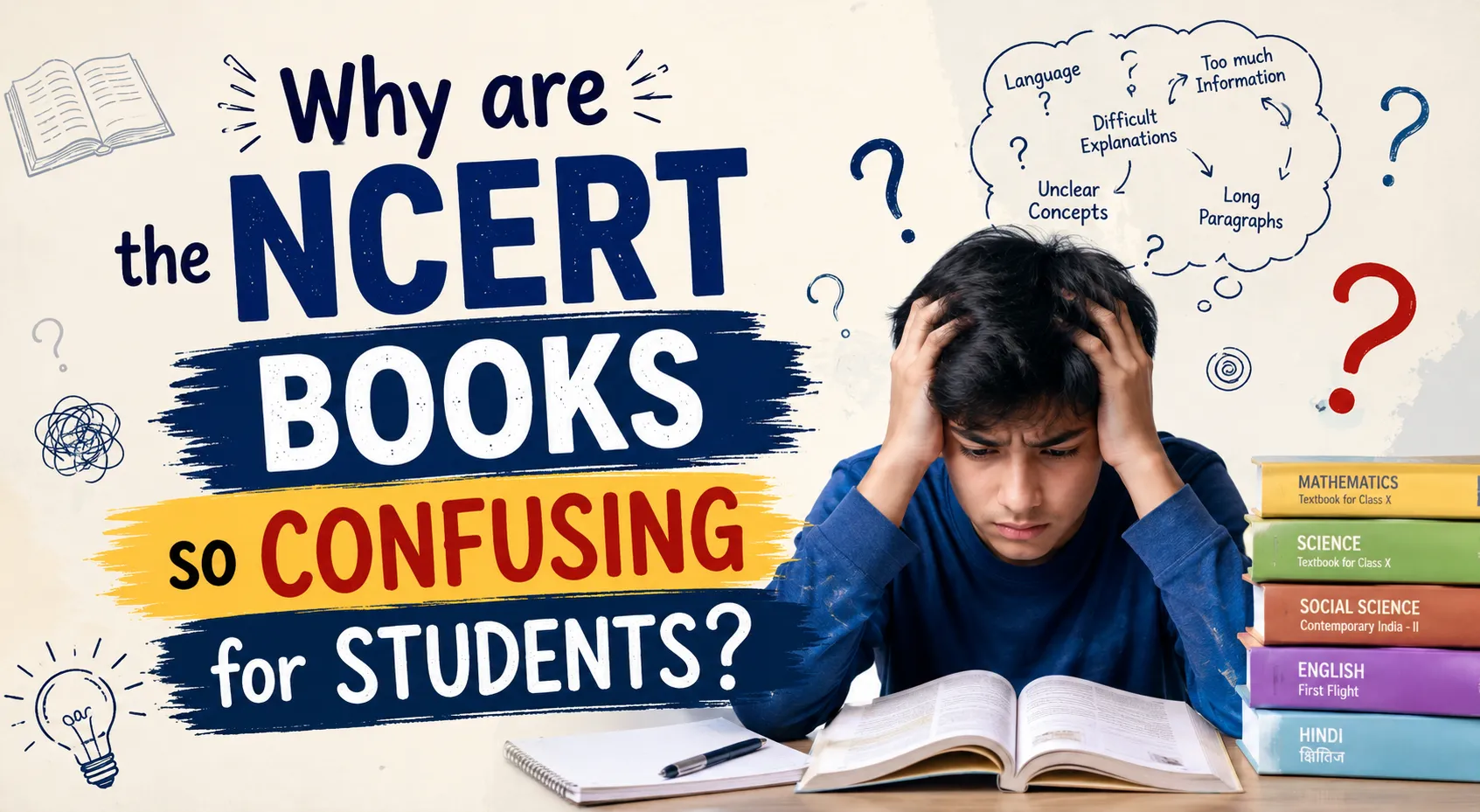 Why are the NCERT books so confusing for students?