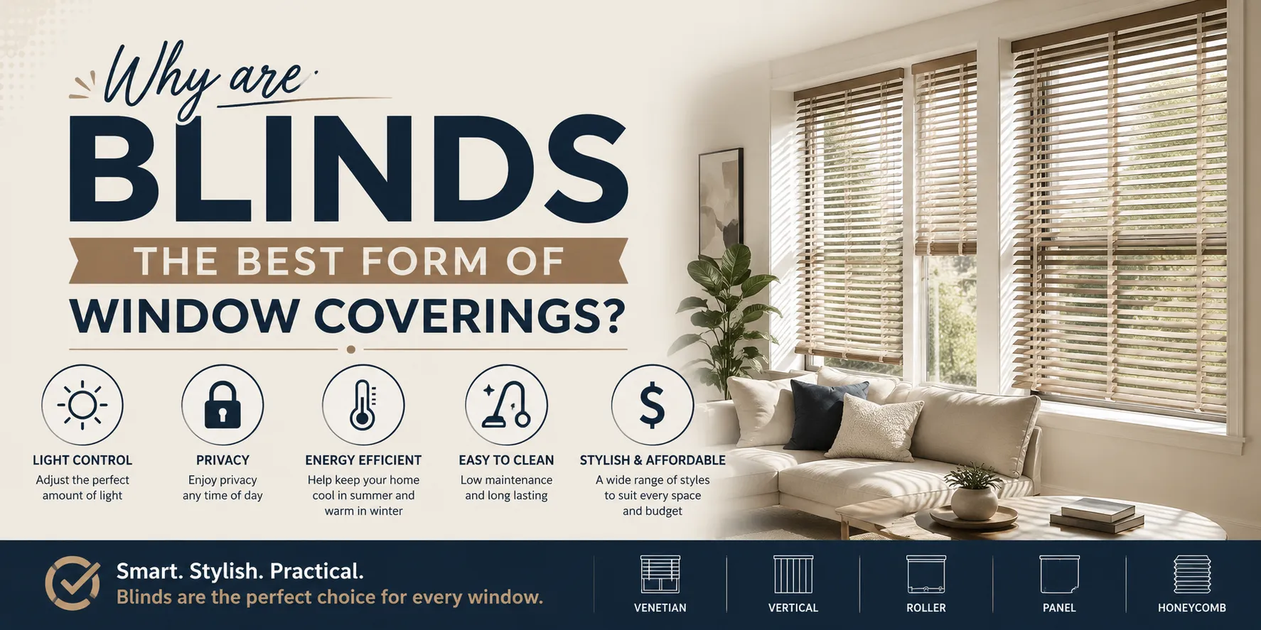 Why are blinds the best form of window coverings?