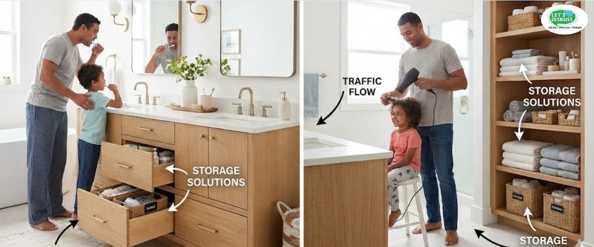 The Best Double Sink Bathroom Vanity Layouts for Busy Families Storage, Traffic Flow, and Morning Routines
