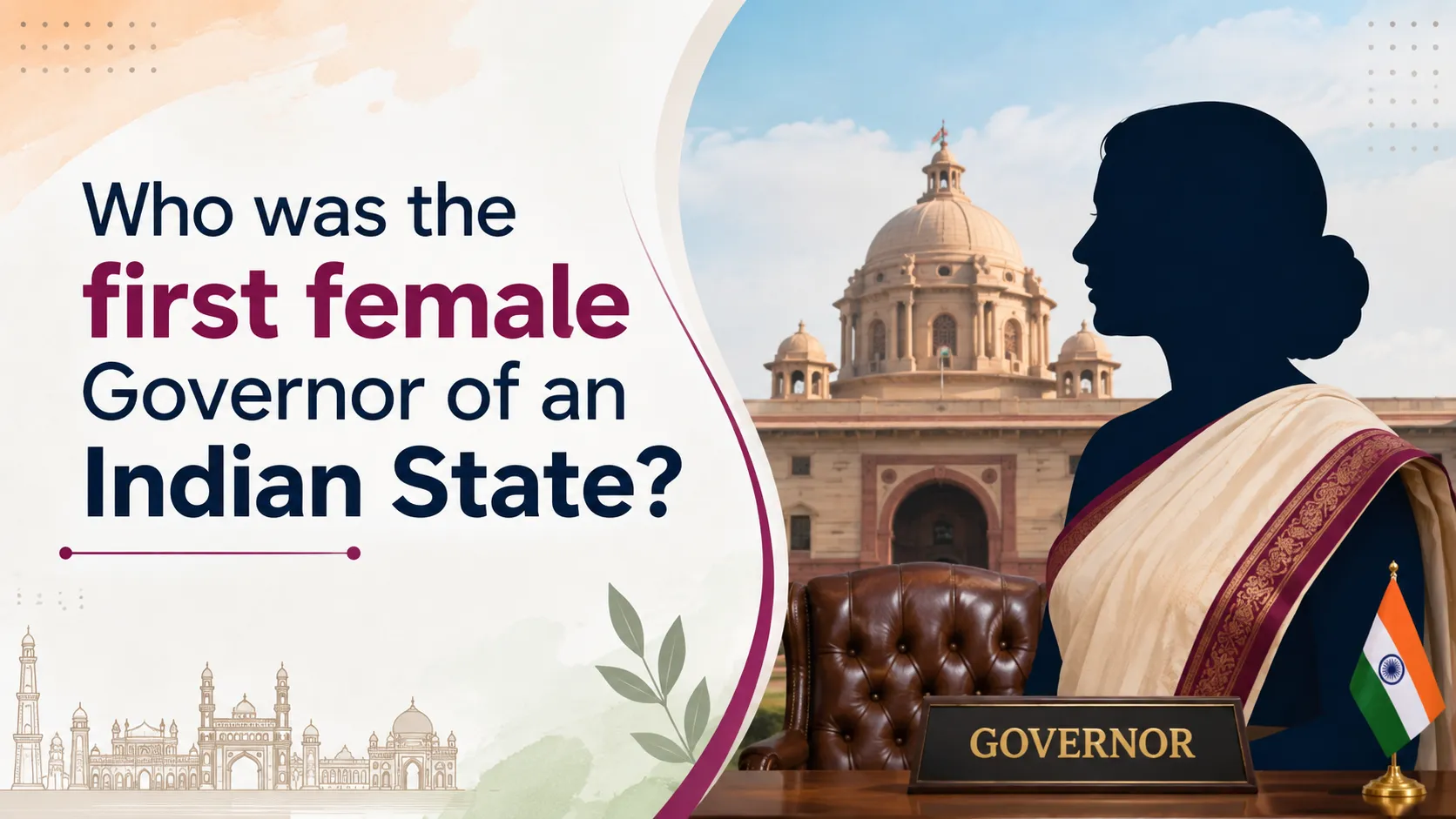 Who was the first female Governor of an Indian State?