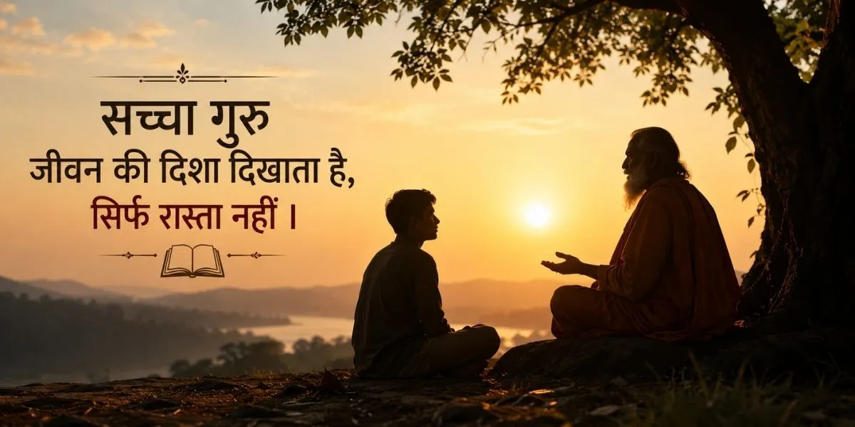सच्चा गुरु वह नहीं जो सिर्फ हमें बहुत सारी बातें बता दे, बल्कि वह है जिसकी सीख हमारे सोचने और जीने के तरीके में अच्छा बदलाव लाए।