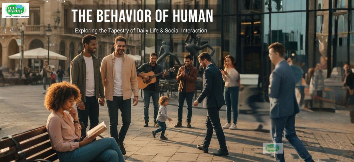 Illustration showingbehavior of human beings concepts, including mind, emotions, evolution, and social interaction patterns.