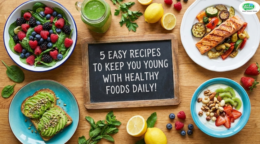 5 Easy Recipes to Keep You Young with Healthy Foods Daily