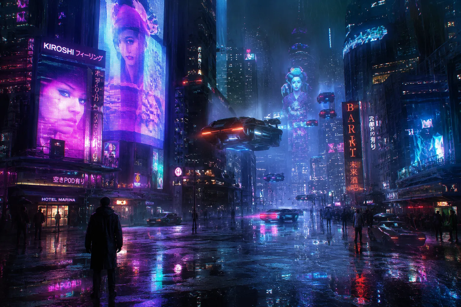 Cyberpunk City Scenes