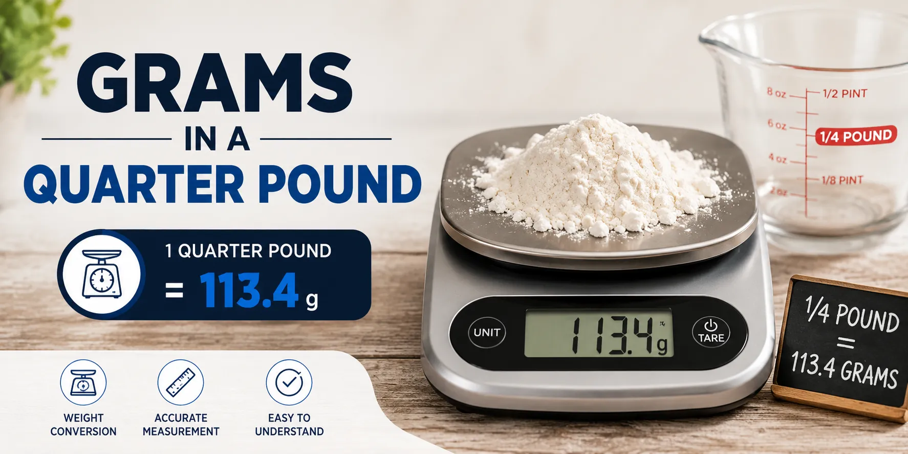 grams in a quarter pound